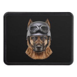 German Shepherd Dog Helmet Gift For Biker In Motor Hitch Cover