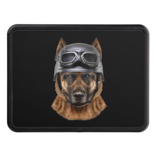 German Shepherd Dog Helmet Gift For Biker In Motor Hitch Cover