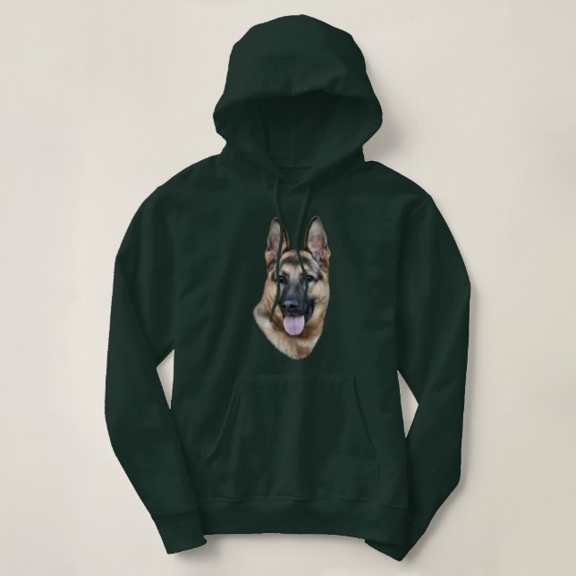 German Shepherd Dog Hoodie (Design Front)