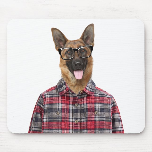 German Shepherd Dog Humor Mouse Pad (Front)