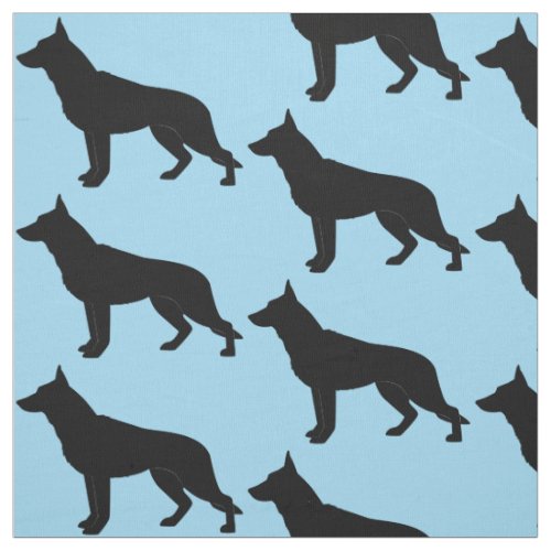 German Shepherd Dog in Silhouette Fabric