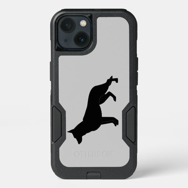 German Shepherd Dog in Silhouette Otterbox iPhone Case (Back)