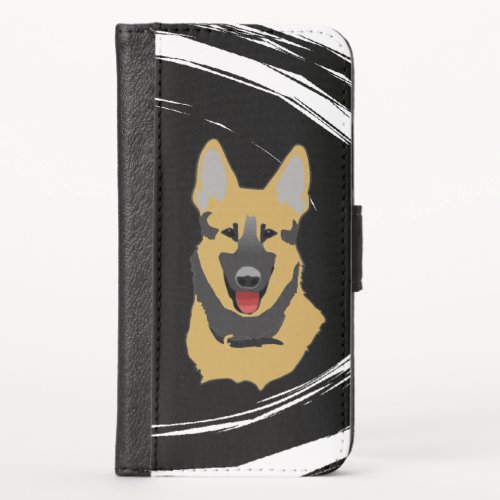 German Shepherd Dog iPhone X Wallet Case