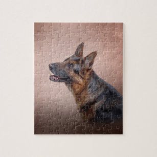 Spring Dog House German Shepherds Dog Puzzle with Photo Tin PUZL53343