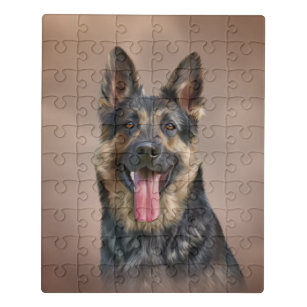 German Shepherd Dog - puppy, young, adult Jigsaw Puzzle Custom
