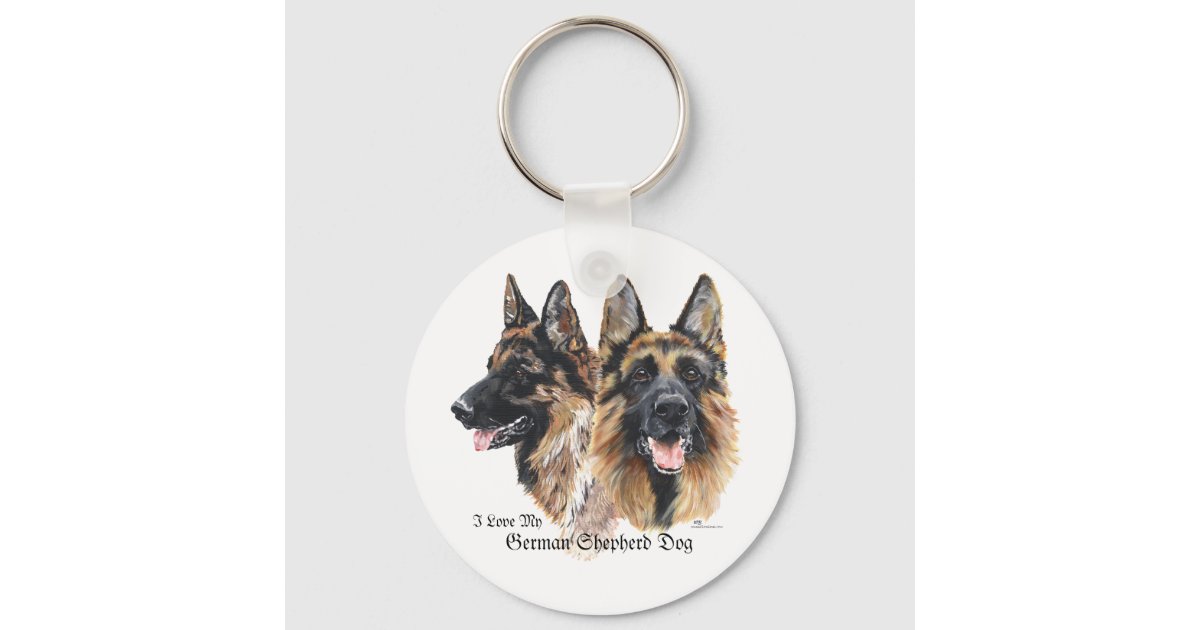 German Shepherd Dog Keychain Handmade Cartoon Art Key Ring Gifts and  Accessories