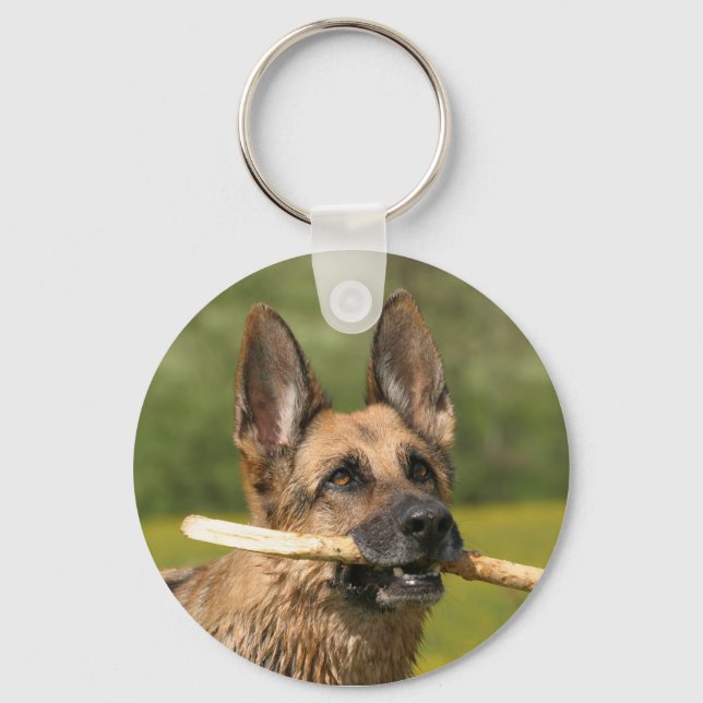 German Shepherd Dog Keychain (Front)