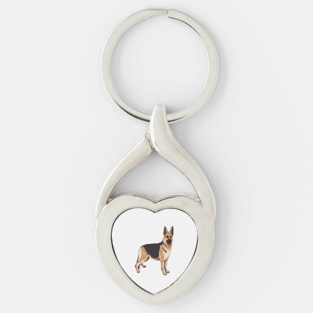 German shepherd dog  keychain (Front)