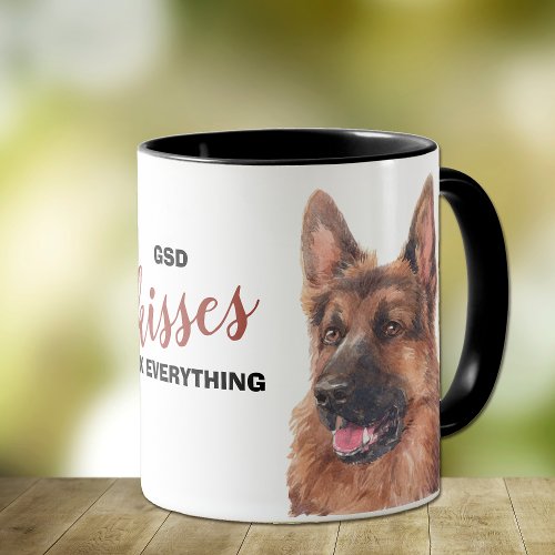 German Shepherd Dog Kisses Fix Everything Mug