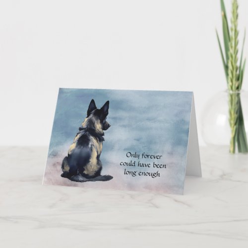 German Shepherd Dog Loss Condolence Card