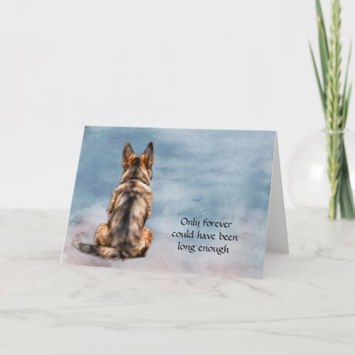 German Shepherd Dog Loss Condolence Card