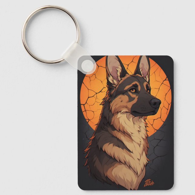 🐾 German Shepherd Dog Lover Accessories 🐾 Keychain (Front)