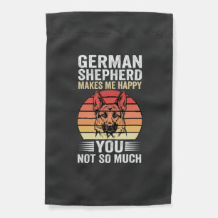 German Shepherd Dog Lover Funny Retro Garden Flag