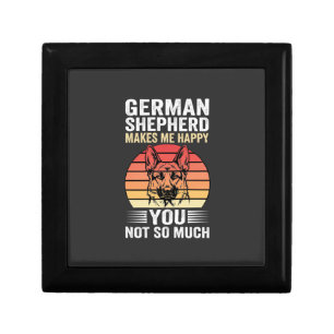 German Shepherd Dog Lover Funny Retro Gift Box