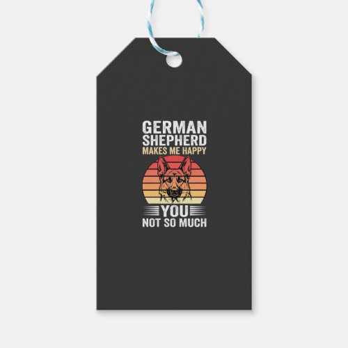 German Shepherd Dog Lover Funny Retro Gift Tags