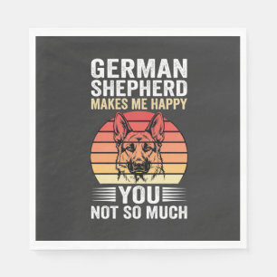 German Shepherd Dog Lover Funny Retro Napkins