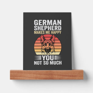 German Shepherd Dog Lover Funny Retro Picture Ledge