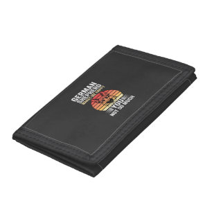 German Shepherd Dog Lover Funny Retro Trifold Wallet