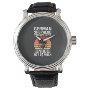 German Shepherd Dog Lover Funny Retro Watch
