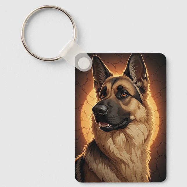 🐾 German Shepherd Dog Lover Gift Ideas 🐾 Keychain (Front)