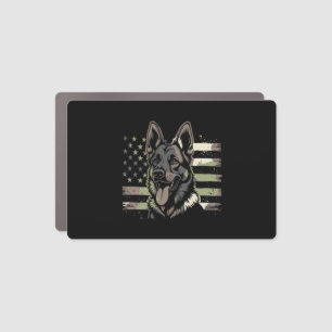 German Shepherd Dog Lover USA American Flag 4th Of Car Magnet