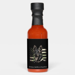 German Shepherd Dog Lover USA American Flag 4th Of Hot Sauces
