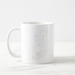 German Shepherd Dog Lover USA American Flag   Coffee Mug