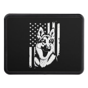 German Shepherd Dog Lover USA American Flag   Hitch Cover