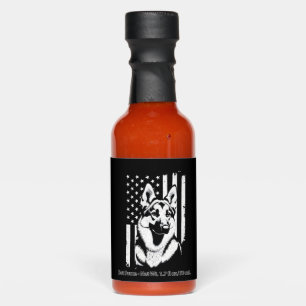 German Shepherd Dog Lover USA American Flag   Hot Sauces