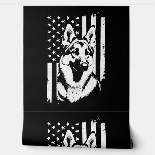 German Shepherd Dog Lover USA American Flag   Wallpaper