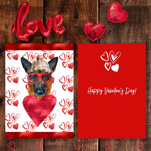 German Shepherd Dog Lover Valentine Gift Holiday Card