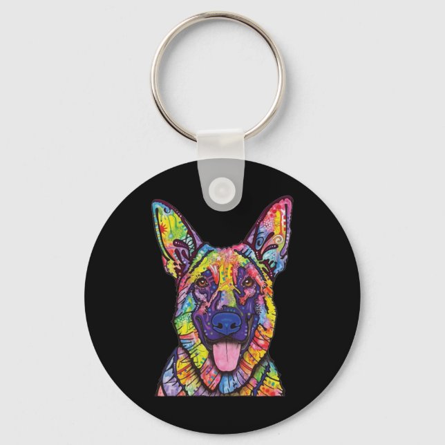 German Shepherd Dog Lovers Keychain (Front)