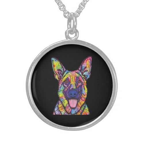 German Shepherd Dog Lovers Sterling Silver Necklace