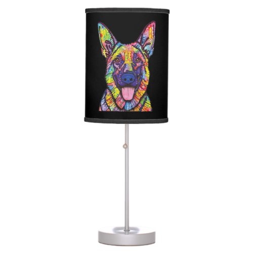 German Shepherd Dog Lovers Table Lamp