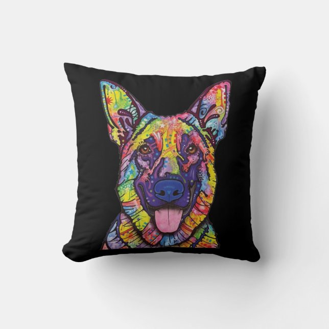 German Shepherd Dog Lovers Throw Pillow (Front)