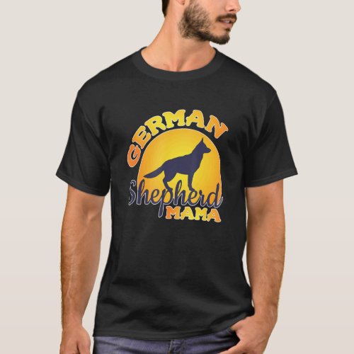 German Shepherd Dog Mama Pet Shephard Dog Mom T_Shirt