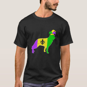 German Shepherd Dog Mardi Gras Carnivals Funny Pup T-Shirt