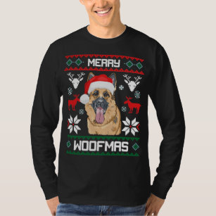 German Shepherd Dog Merry Woofmas Christmas Gift T-Shirt