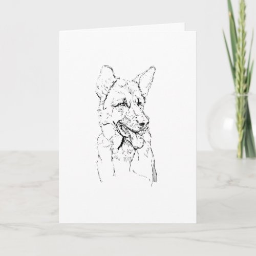 German Shepherd, Dog Mom Personalized Card