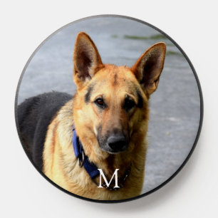 German Shepherd Dog & Monogram PopSocket