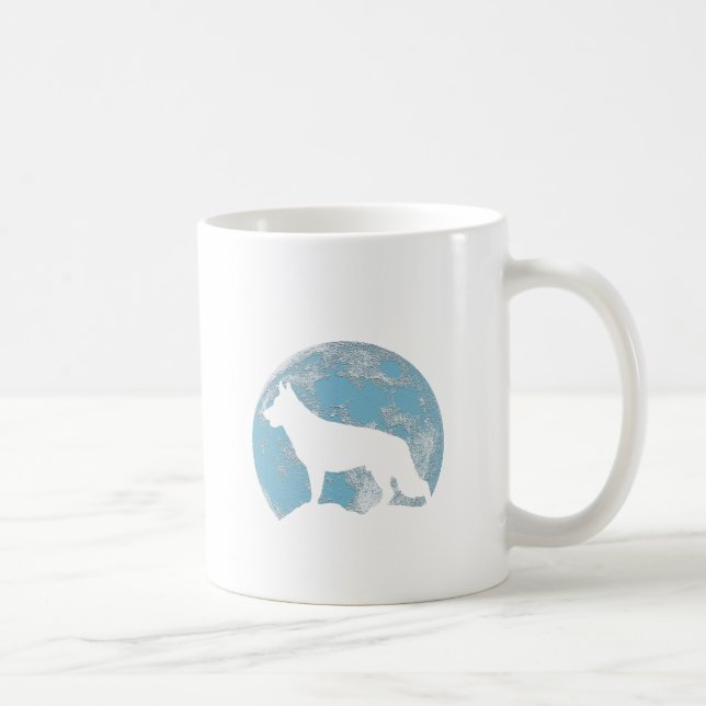 German Shepherd Dog Moon Coffee Mug (Right)