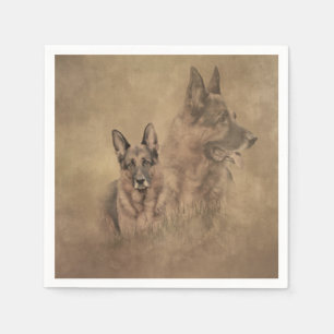 German Shepherd Dog Napkins