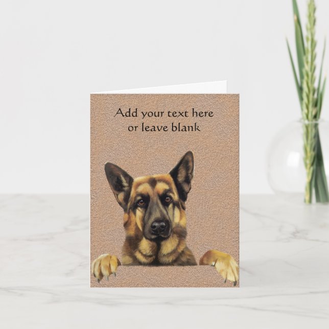German Shepherd Dog Note card, Thank you cards (Front)