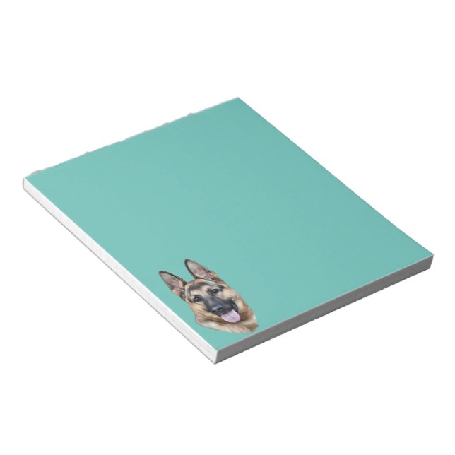 German Shepherd Dog Notepad (Angled)