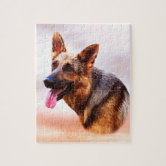 Odog German Shepherd Winter Day Snow 38 Jigsaw Puzzle by Peek