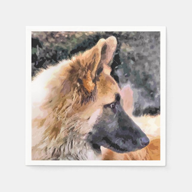 GERMAN SHEPHERD DOG PAPER NAPKINS (Front)