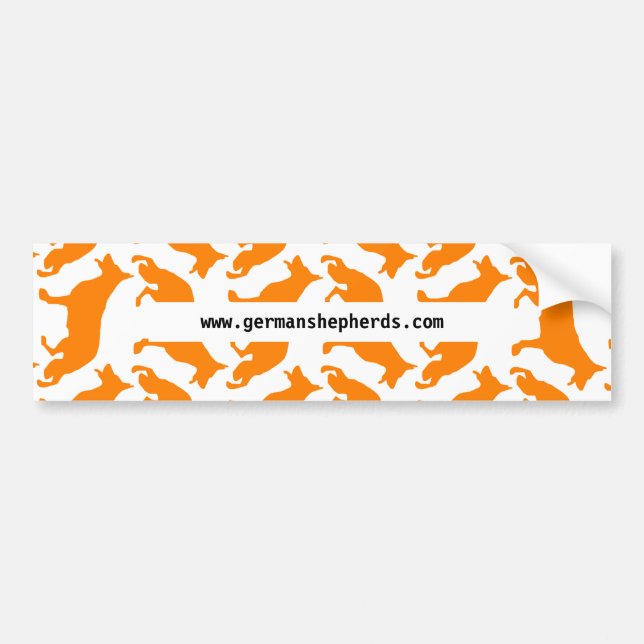 German Shepherd Dog Pattern Bumper Sticker (Front)