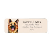 German Shepherd Dog Personalized Address Label (Front)