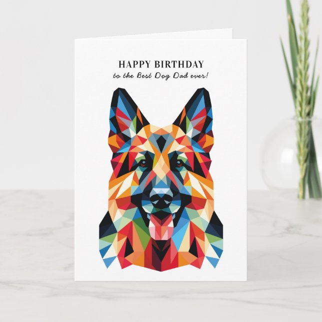 German Shepherd Dog Personalized Birthday Card (Front)