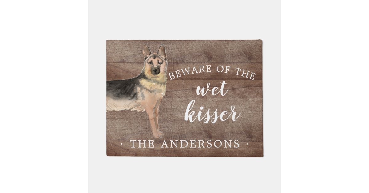 German Shepherd Dog Personalized Door Mat Zazzle Com